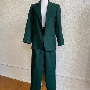 90'S GREEN WOOL SUIT